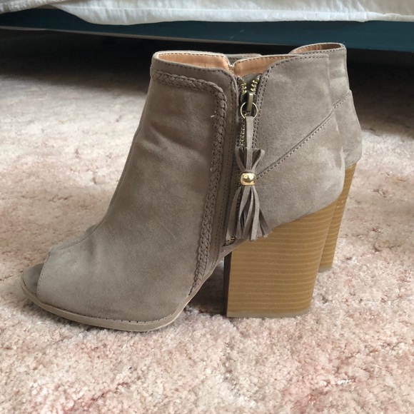 charlotte russe open toe booties